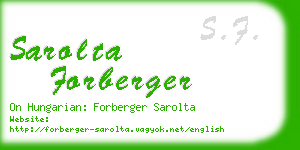 sarolta forberger business card